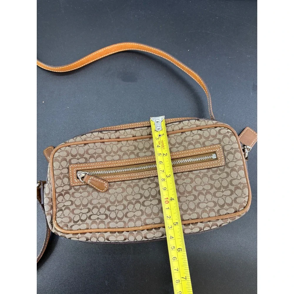 Y2K Coach Signature Crossbody Mini Shoulder Purse Leather strap